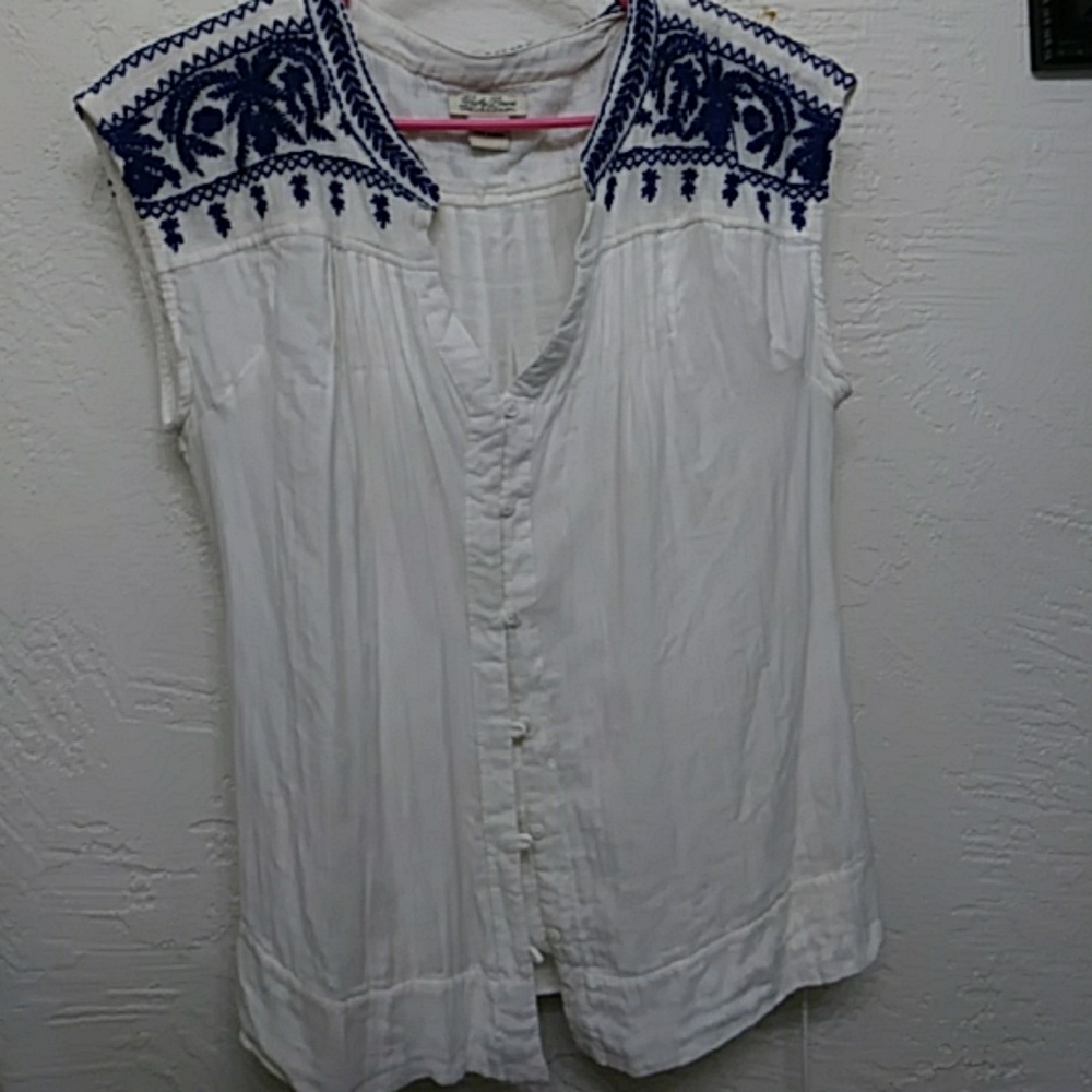 Embroidered cotton blouse